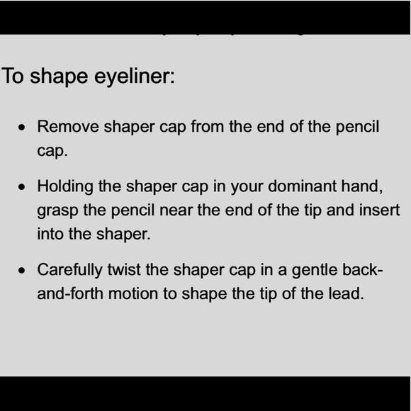 Mary Kay Eyeliner Twist Up & Cap Shaper Black New - Picture 4 of 4